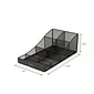 Mind Reader ' Trove' 7 Compartment Tea/Coffee Condiment Organizer, Black Metal Mesh (COMP7MESH-BLK)