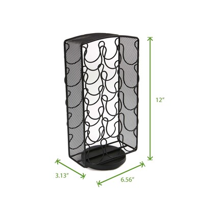 Mind Reader Metal Mesh Coffee Pod Carousel, Holds 30, Black (CRSMESH-BLK)