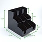 Mind Reader Acrylic 9 Compartment Condiment Organizer, Black (3LAYER9-BLK)