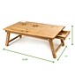 Mind Reader Bamboo Laptop Bed Tray With Cooling, Brown (COOLTRAYBM-BRN)