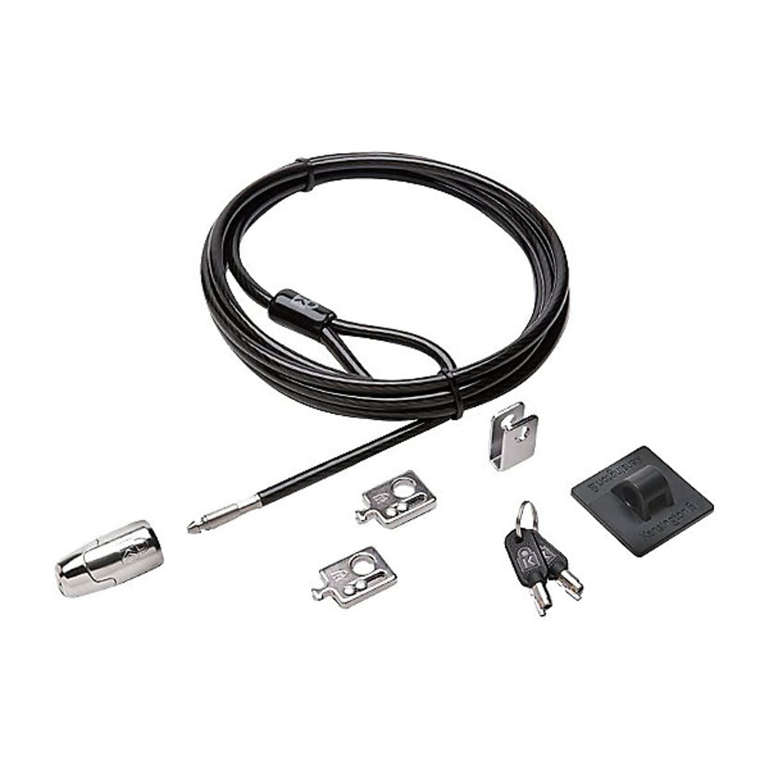 Kensington 8 Desktop/Peripherals Keyed Locking Kit, Black/Silver (K67990US)