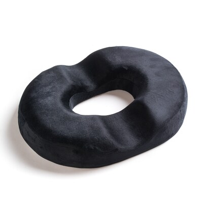 Black Mountain Products Therapeutic Donut Seat Cushion Comfort Pillow, Black