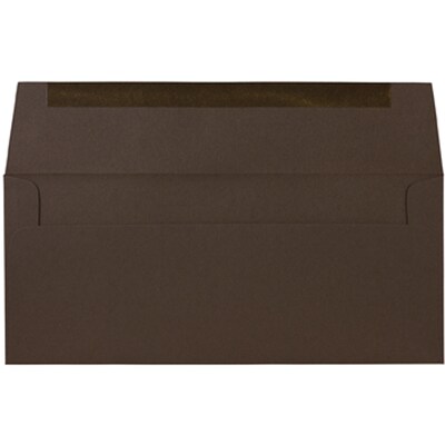 JAM Paper #10 Business Envelope, 4 1/8" x 9 1/2", Chocolate Brown, 25/Pack (233714)