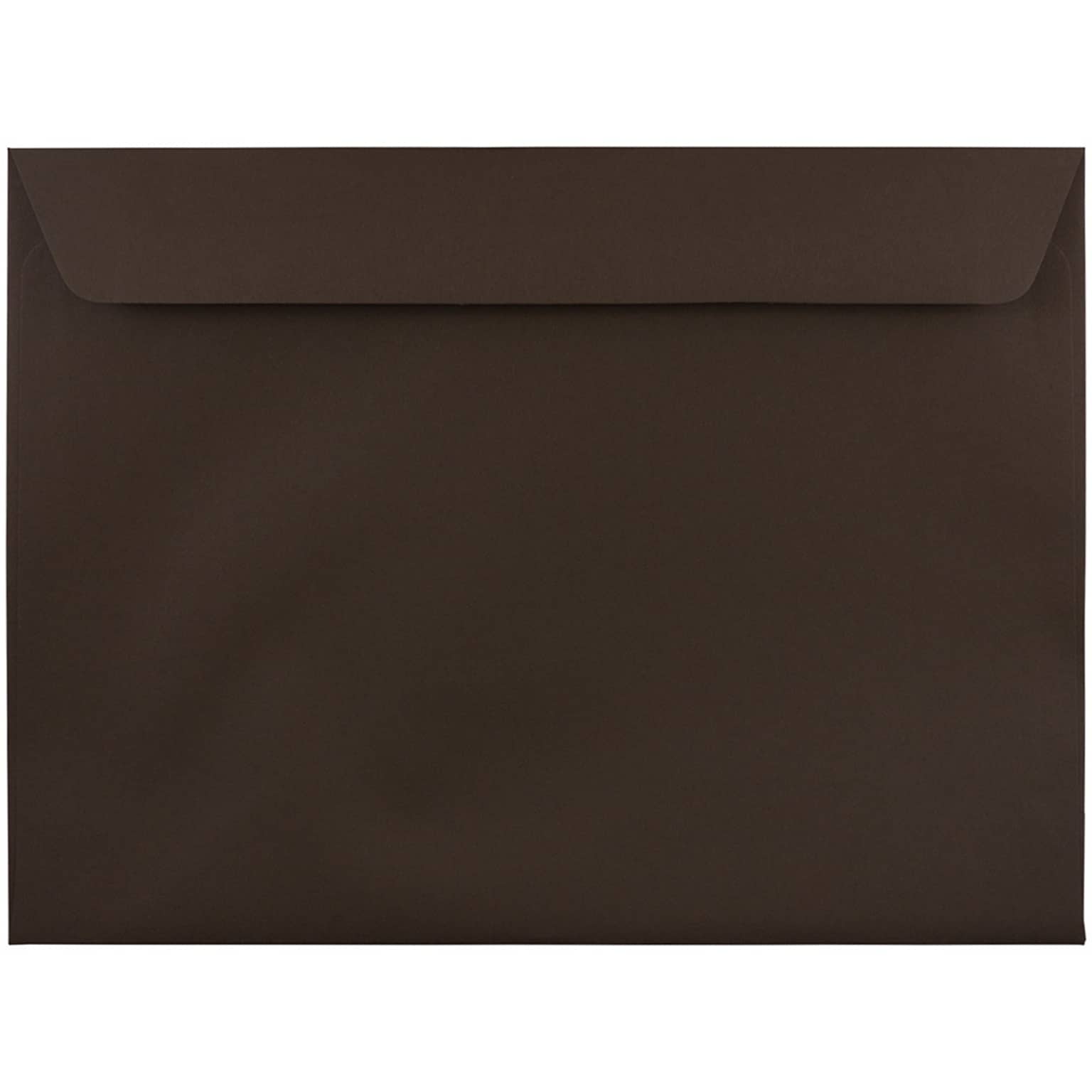 JAM Paper Booklet Envelope, 9 1/2 x 12 5/8, Chocolate Brown, 25/Pack (233721)