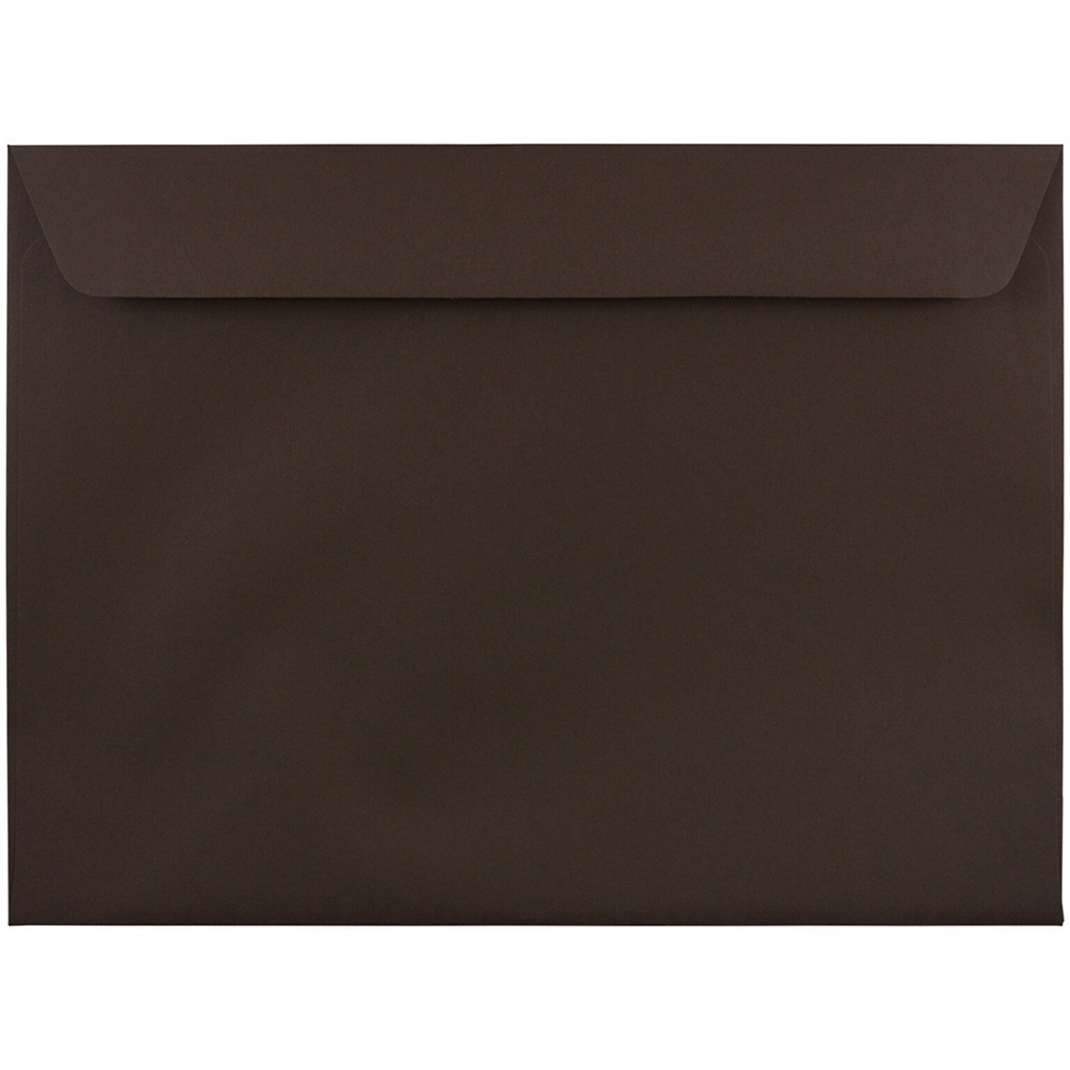 JAM Paper Booklet Envelope, 9 1/2 x 12 5/8, Chocolate Brown, 25/Pack (233721)