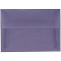JAM Paper® 4bar A1 Envelopes, 3 5/8 x 5 1/8, Translucent Vellum Wisteria Purple, 50/pack (1591610I)