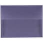 JAM Paper A2 Invitation Envelope, 4 3/8" x 5 3/4", Wisteria Purple Translucent, 25/Pack (PACV604)