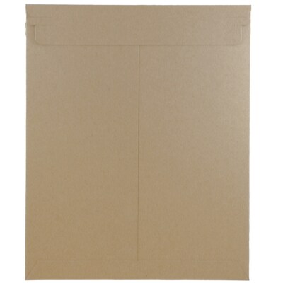 JAM Paper® Stay-Flat Photo Mailer Envelopes, 11 x 13.5, Brown Kraft, Self-Adhesive Closure, 6 Rigid Mailers/Pack (8866644B)