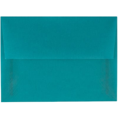 JAM Paper A6 Invitation Envelope, 4 3/4 x 6 1/2, Aqua Translucent, 25/Pack (PACV664)