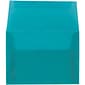 JAM Paper A6 Invitation Envelope, 4 3/4" x 6 1/2", Aqua Translucent, 25/Pack (PACV664)