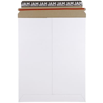 JAM Paper® Photo Mailer Stiff Envelopes with Self Adhesive Closure, 9 x 11.5, White Recycled, 6/Pack