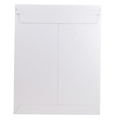 Jam Paper Stay-Flat Photo Mailer, 9.75" x 12.25", White, 6/Pack (5PSWB)
