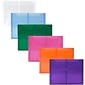 JAM Paper® Plastic Envelopes, 2 5/8 Exp, Elastic Closure, Letter Booklet, 9.75x13, Assorted Poly Colors, 6/pack (218E25BGOPFUCL)