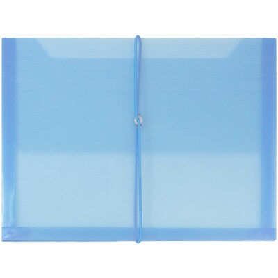 JAM Paper® Plastic Envelopes, 2 5/8 Exp, Elastic Closure, Letter Booklet, 9.75x13, Assorted Poly Colors, 6/pack (218E25BGOPFUCL)