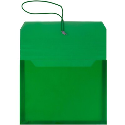 JAM Paper® Plastic Envelopes, 2 5/8 Exp, Elastic Closure, Letter Booklet,  9.75x13, Assorted Poly Col