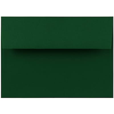 JAM Paper A7 Invitation Envelope, 5 1/4 x 7 1/4, Dark Green, 50/Pack (263917095C)