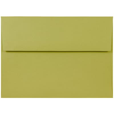 JAM Paper A7 Invitation Envelope, 5 1/4 x 7 1/4, Chartreuse Green, 50/Pack (21512980C)