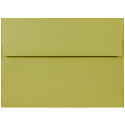 JAM Paper A7 Invitation Envelope, 5 1/4 x 7 1/4, Chartreuse Green, 50/Pack (21512980C)