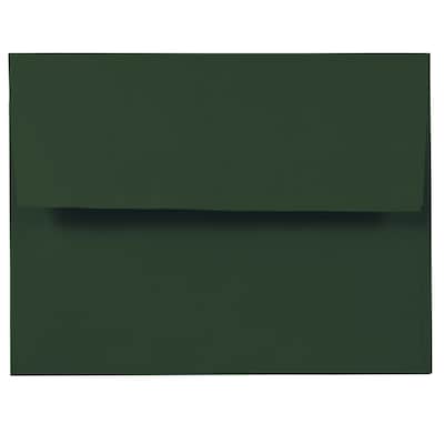 JAM Paper A2 Invitation Envelope, 4 3/8 x 5 3/4, Dark Green, 250/Box (1512744C)