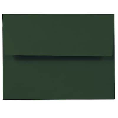 JAM Paper A2 Invitation Envelope, 4 3/8 x 5 3/4, Dark Green, 50/Pack (1512744I)