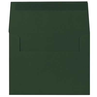 JAM Paper A2 Invitation Envelope, 4 3/8" x 5 3/4", Dark Green, 250/Box (1512744C)