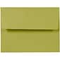 JAM Paper® A2 Invitation Envelopes, 4 3/8" x 5 3/4", Chartreuse Green, 50/pack