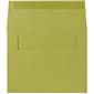 JAM Paper® A2 Invitation Envelopes, 4 3/8" x 5 3/4", Chartreuse Green, 50/pack