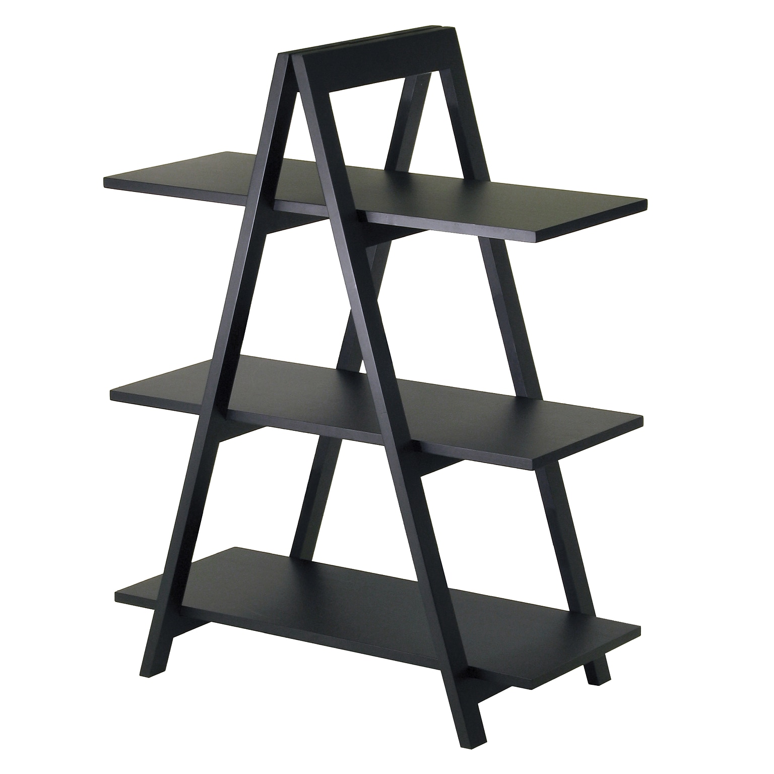 Winsome MDF A-Frame 3-Tier Shelf, Black