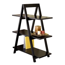 Winsome MDF A-Frame 3-Tier Shelf, Black