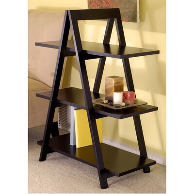 Winsome MDF A-Frame 3-Tier Shelf, Black