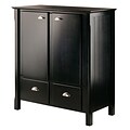 Winsome 2-Drawer Solid/Composite Wood Timber Cabinet, Black (20136)