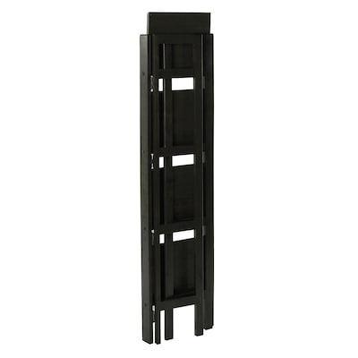 Winsome Solid/Composite Wood 4-Tier Folding Shelf, Black