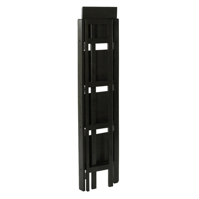 Winsome Solid/Composite Wood 4-Tier Folding Shelf, Black