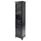 Winsome 1-Drawer, 4-Shelf Wood Alps Tall Cabinet with Glass Door, Black (20871)