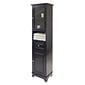 Winsome 1-Drawer, 4-Shelf Wood Alps Tall Cabinet with Glass Door, Black (20871)