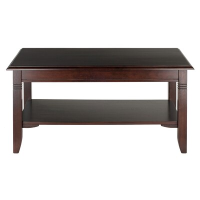 Winsome Nolan 18.03 x 37 x 21.02 Composite Wood Coffee Table, Cappuccino