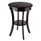 Winsome Sasha 27" x 20" x 20" Composite Wood Accent Table, Cappuccino