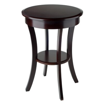 Winsome Sasha 27" x 20" x 20" Composite Wood Accent Table, Cappuccino