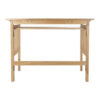 Winsome Solid Wood Folding Computer Desk, Natural