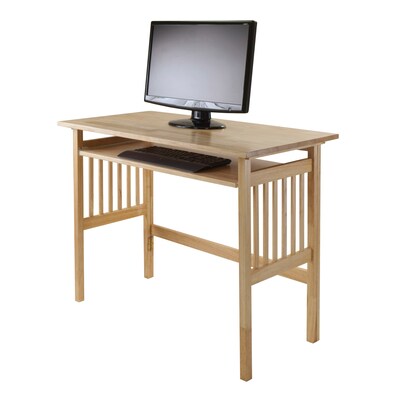 Winsome Solid Wood Folding Computer Desk, Natural