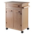 Winsome Wood Kitchen Cart, Natural, Single Drawer