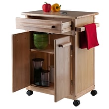 Winsome Wood Kitchen Cart, Natural, Single Drawer