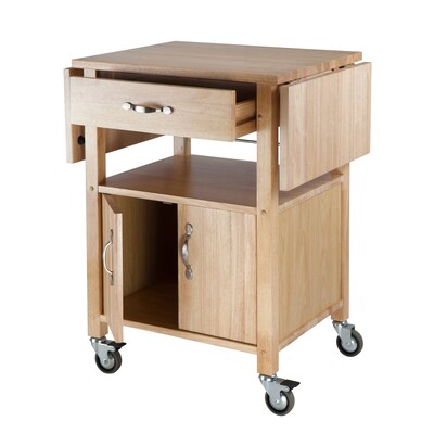 Winsome Wood/Veneer Mobile Kitchen Cart with Lockable Wheels, Beech (84920)