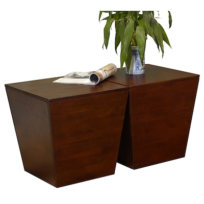Winsome Mesa 18" x 18 1/2" x 18 1/2" Wood Storage Cube or End Table, Brown