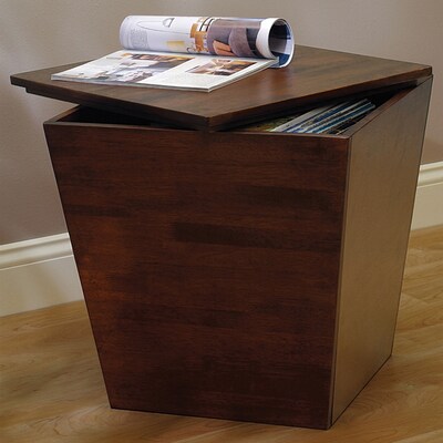 Winsome Mesa 18" x 18 1/2" x 18 1/2" Wood Storage Cube or End Table, Brown