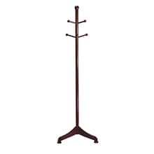 Winsome Wood Coat Tree With 6 Pegs, Antique Walnut