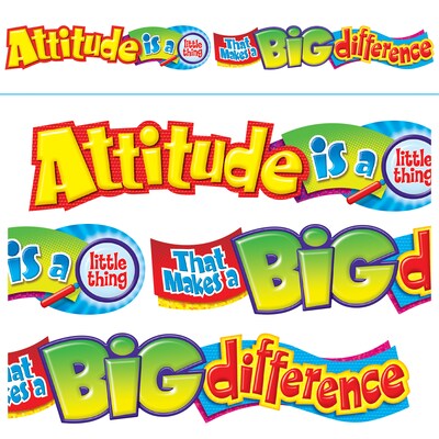 Trend Enterprises® 1st - 9th Grades Banner, Attitude Is A Little Thing