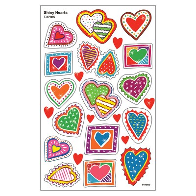 Shiny Hearts Foil Bright Stickers