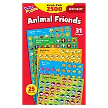 Trend Animal Friends superSpots Stickers Variety Pack, 2500 CT (T-46915)