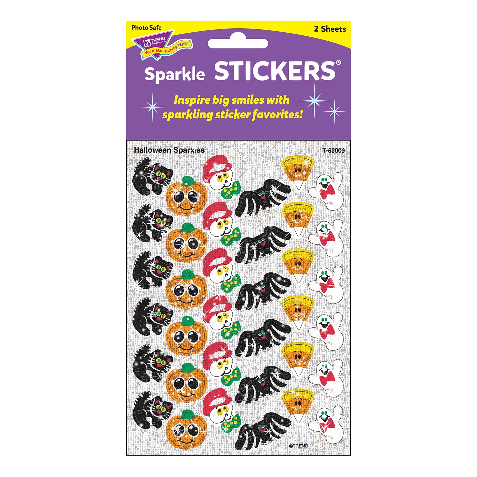 Trend Halloween Sparkles Sparkle Stickers, 72 CT (T-63009)